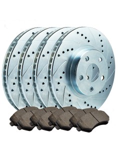 MUSTANG DISCOS PERFORADOS Y KIT DE PASTILLAS DE FRENO