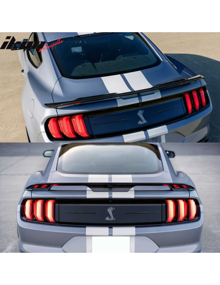 Alerón trasero - Estilo GT500/MACH1 - Negro brillante (MUSTANG 15-23)