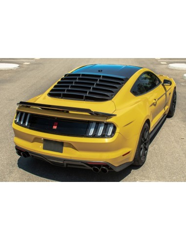 Rear Spoiler - GT500/MACH1 Style + Gurney Flap - Gloss Black (MUSTANG 15-23)