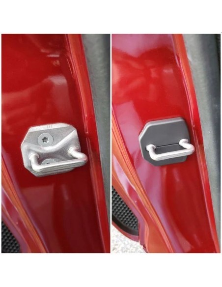 Juego de cubiertas para cerradero de puerta - Negro (MUSTANG 15-23)