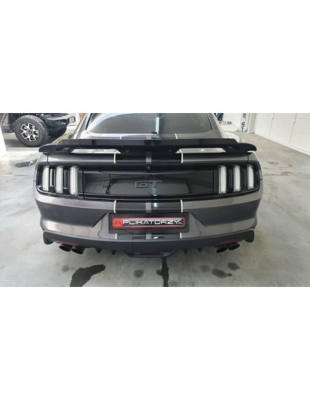 Alerón trasero Gurney para GT500/MACH1 - Negro brillante (MUSTANG Fastback 15-23)