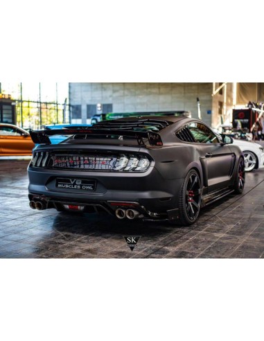 Alerón trasero grande - Estilo Shelby GT500 - Negro brillante (MUSTANG Fastback 15-23)