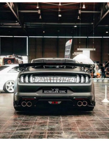 Alerón trasero grande - Estilo Shelby GT500 - Negro brillante (MUSTANG Fastback 15-23)