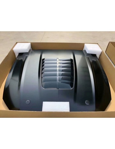 Capó de aluminio estilo GT500 con entrada de aire en negro brillante (MUSTANG GT 18-23, Ecoboost)