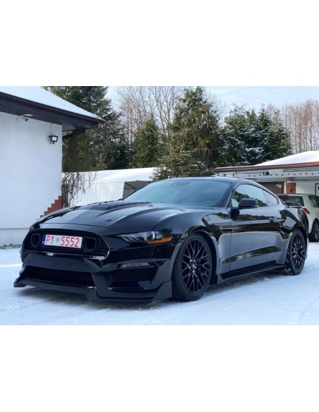 Capó de aluminio estilo GT500 con entrada de aire en negro brillante (MUSTANG GT 18-23, Ecoboost)