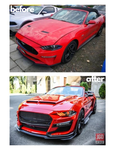 Parachoques delantero estilo GT500 - IkonMotorsports (MUSTANG 18-23 EcoBoost, GT)