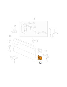 2005-2014 FORD MUSTANG BISAGRA PUERTA inferior izquierda