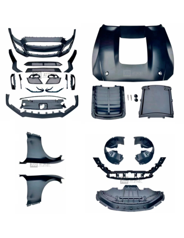 Kit de carrocería completo - Estilo GT500 1:1 + Faros LED completos + Intermitentes (MUSTANG GT 18-23, Ecoboost)