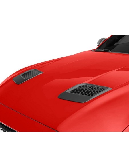 Ventilaciones del capó - Negro mate (MUSTANG 18-23 Ecoboost, GT)