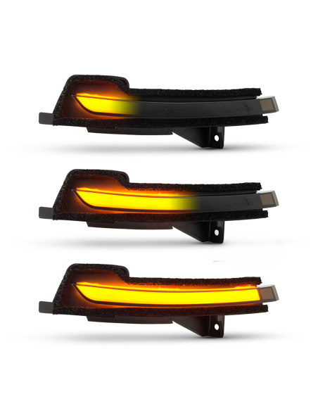 Juego de luces LED intermitentes secuenciales para espejo retrovisor (MUSTANG 15-23)