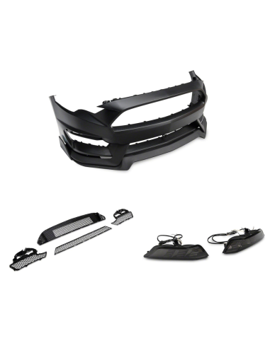 Front Bumper - GT350 Style + Turn Signals LED/DRL (MUSTANG 18-23 EcoBoost, GT)