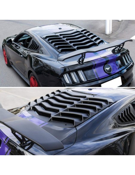 Persianas traseras estilo LV, negro mate (MUSTANG Fastback 15-23)
