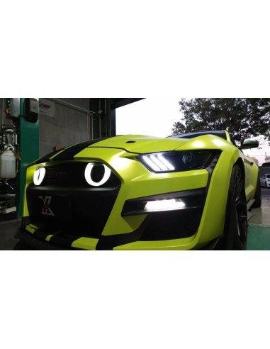 Luces LED HALO para parachoques delantero estilo GT500 - Juego (MUSTANG 15-23)
