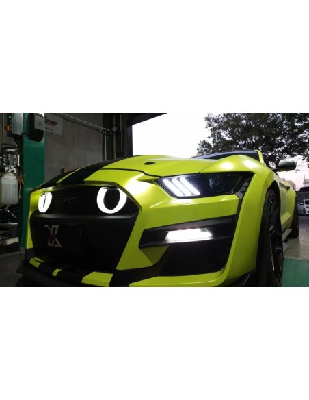 Luces LED HALO para parachoques delantero estilo GT500 - Juego (MUSTANG 15-23)