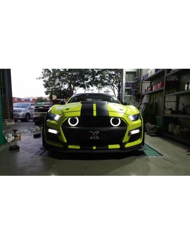 Luces LED HALO para parachoques delantero estilo GT500 - Juego (MUSTANG 15-23)