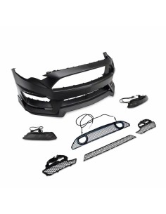 Parachoques delantero estilo MACH1 + luces direccionales LED/DRL (MUSTANG 18-23 EcoBoost, GT)