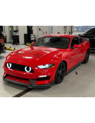 Parachoques delantero estilo MACH1 + luces direccionales LED/DRL (MUSTANG 18-23 EcoBoost, GT)