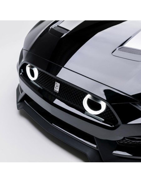 Parachoques delantero estilo MACH1 + luces direccionales LED/DRL (MUSTANG 18-23 EcoBoost, GT)