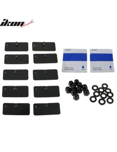 Persianas traseras estilo LV, negro brillante (MUSTANG Fastback 15-23)