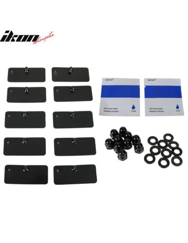 Rear Window Louvers - LV Style - Gloss Black (MUSTANG 15-23 Fastback)