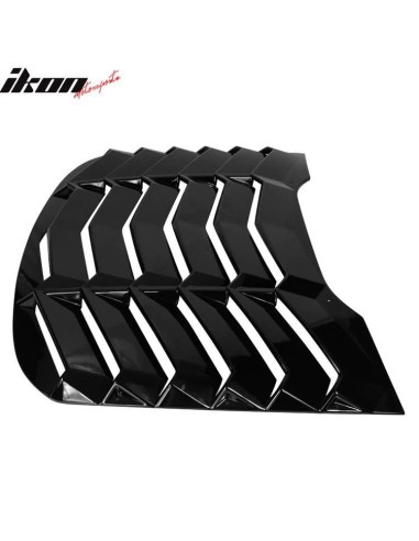 Rear Window Louvers - LV Style - Gloss Black (MUSTANG 15-23 Fastback)