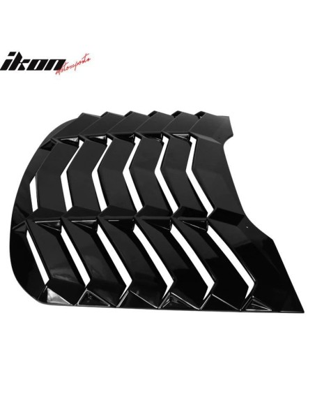 Rear Window Louvers - LV Style - Gloss Black (MUSTANG 15-23 Fastback)