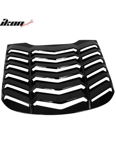 Rear Window Louvers - LV Style - Gloss Black (MUSTANG 15-23 Fastback)