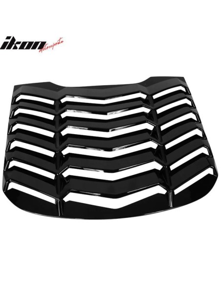 Rear Window Louvers - LV Style - Gloss Black (MUSTANG 15-23 Fastback)