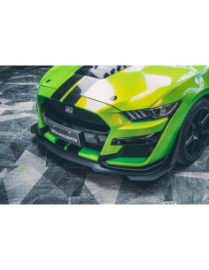 Capó de aluminio estilo GT500 - Negro brillante (MUSTANG 15-17 V6, GT, Ecoboost)