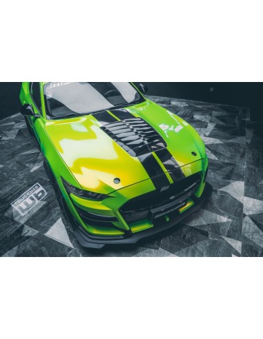 Capó de aluminio estilo GT500 - Negro brillante (MUSTANG 15-17 V6, GT, Ecoboost)
