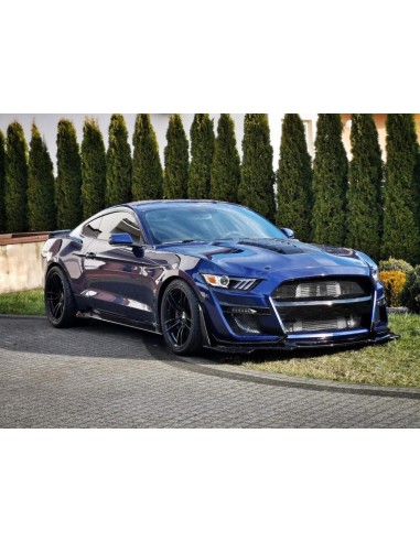 Capó de aluminio estilo GT500 - Negro brillante (MUSTANG 15-17 V6, GT, Ecoboost)