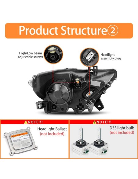 Faros delanteros D3S homologados (MUSTANG 15-17 EE. UU.)
