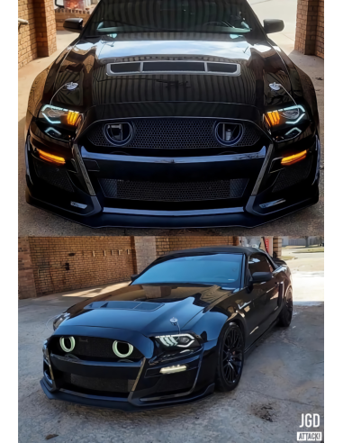 Parachoques delantero estilo MP + luces direccionales LED/DRL (MUSTANG 13-14)