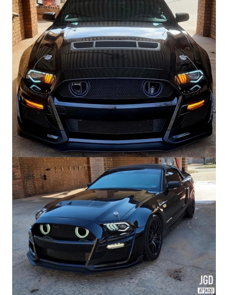 Parachoques delantero estilo MP + luces direccionales LED/DRL (MUSTANG 13-14)
