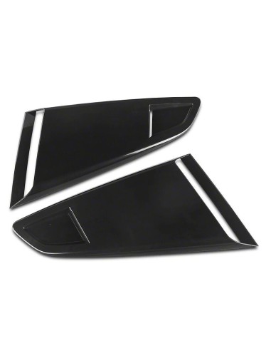 Tomas de aire en ventanillas laterales abiertas - Negro brillante (MUSTANG Fastback 15-23)