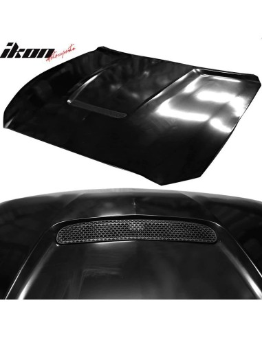 Capó de aluminio - Estilo GT350 - Sin pintar (MUSTANG GT 15-17, Ecoboost, V6)