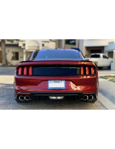 Difusor trasero de escape cuádruple - Estilo RTR (MUSTANG 15-17 Ecoboost Premium, GT Premium)