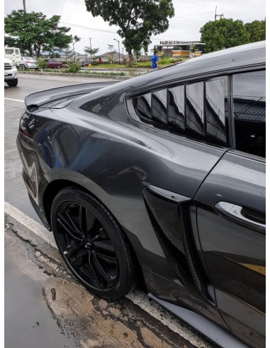 Persianas de ventana trasera - Negro brillante (MUSTANG Fastback 15-23)