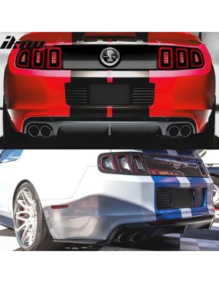 Rear Diffuser - Quad Hole - Shelby Style (MUSTANG 13-14 V6, GT)