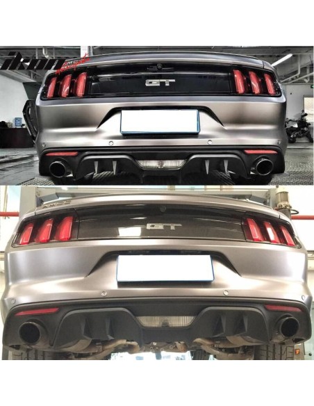Single-Hole Exhaust Rear Diffuser - R SPEC Style (MUSTANG 15-17 GT Premium, EcoBoost Premium)