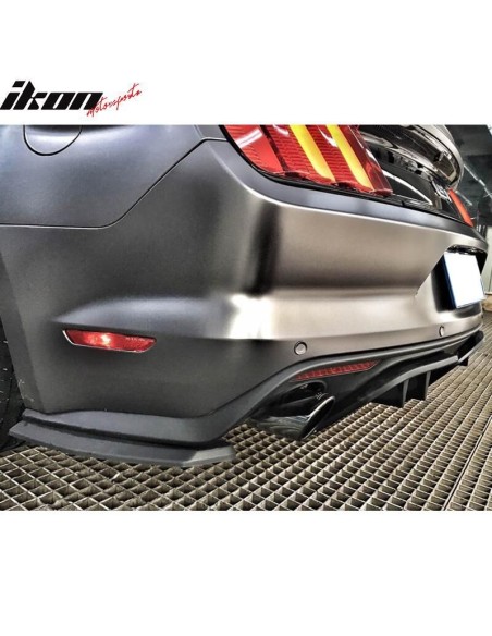 Single-Hole Exhaust Rear Diffuser - R SPEC Style (MUSTANG 15-17 GT Premium, EcoBoost Premium)