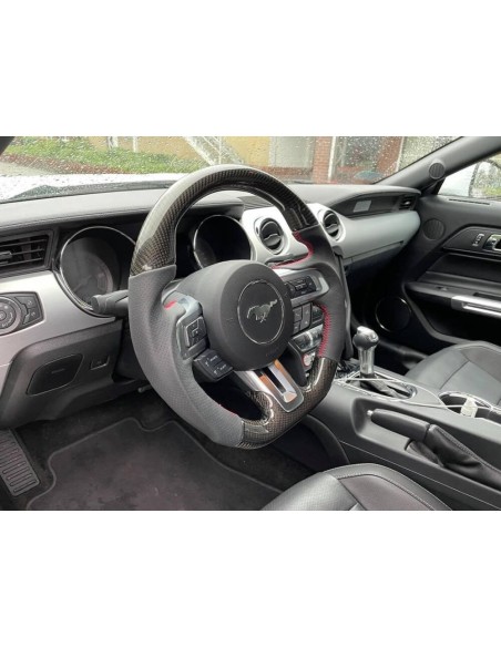 Volante CF con cuero auténtico (MUSTANG 15-17)