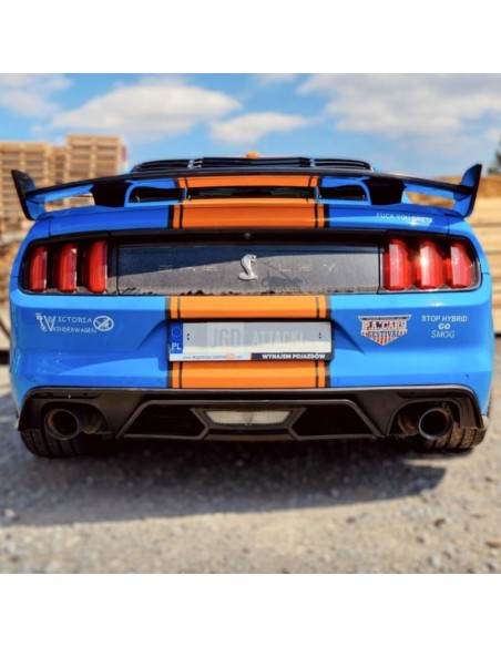 Difusor trasero estilo GT500 - Cuatro puntas (MUSTANG 15-17 Ecoboost Premium, GT Premium)