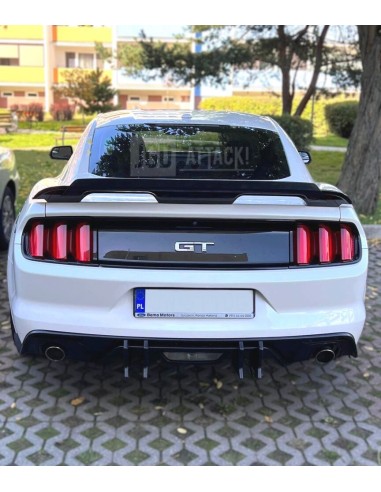 SPEED Style Rear Diffuser - Single/Quad Exhaust Tips (MUSTANG 15-17 GT Premium, EcoBoost Premium)