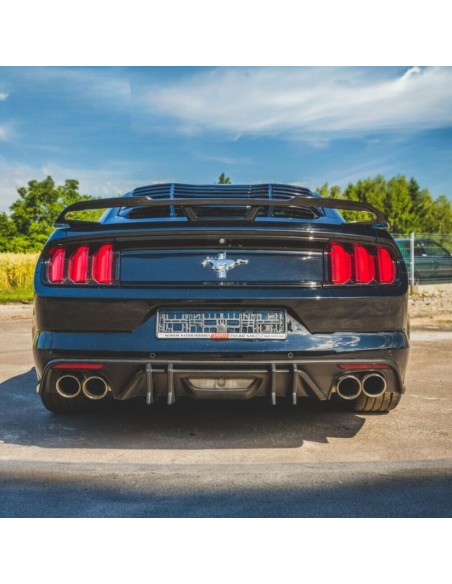 SPEED Style Rear Diffuser - Single/Quad Exhaust Tips (MUSTANG 15-17 GT Premium, EcoBoost Premium)