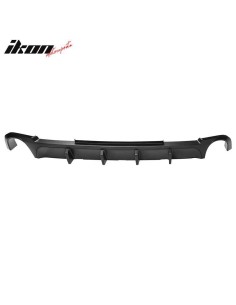 Difusor inferior de parachoques trasero estilo COMPETITION - Negro mate (MUSTANG 13-14)