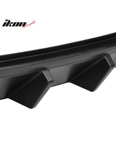 Difusor inferior de parachoques trasero estilo COMPETITION - Negro mate (MUSTANG 13-14) 2