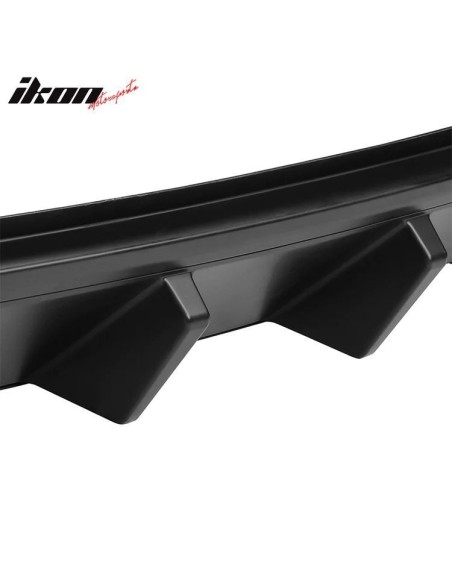 Difusor inferior de parachoques trasero estilo COMPETITION - Negro mate (MUSTANG 13-14)