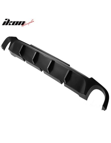 Difusor inferior de parachoques trasero estilo COMPETITION - Negro mate (MUSTANG 13-14)