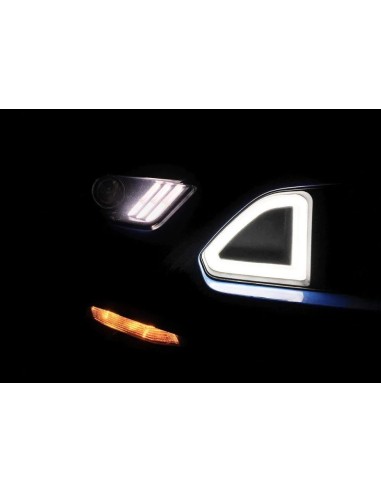 Luces LED de parrilla delantera + señal de giro dinámica (MUSTANG 15-17)